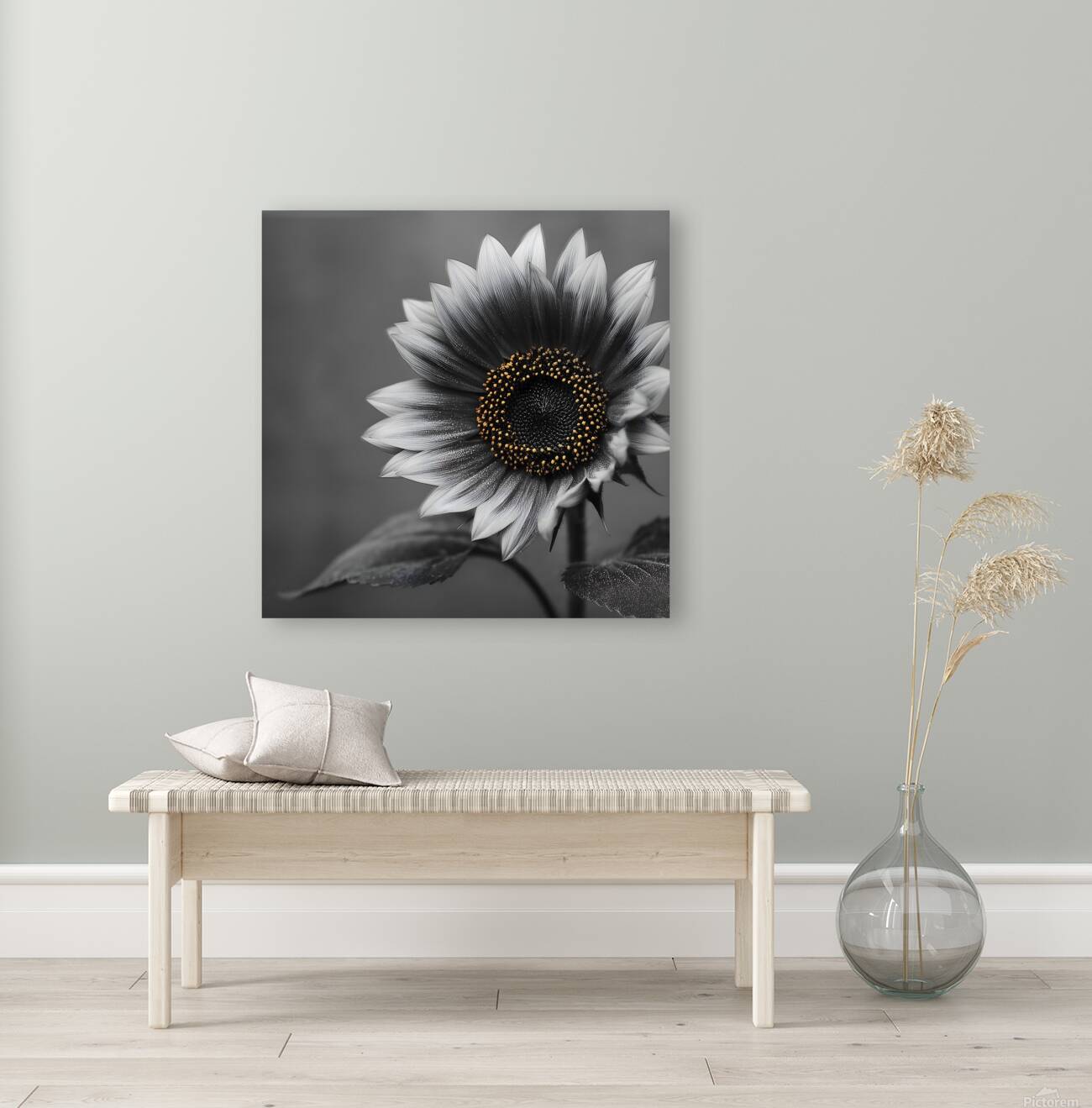Sunflower Selfie 15 - Sunflower Portrait Art Prints Reproduction