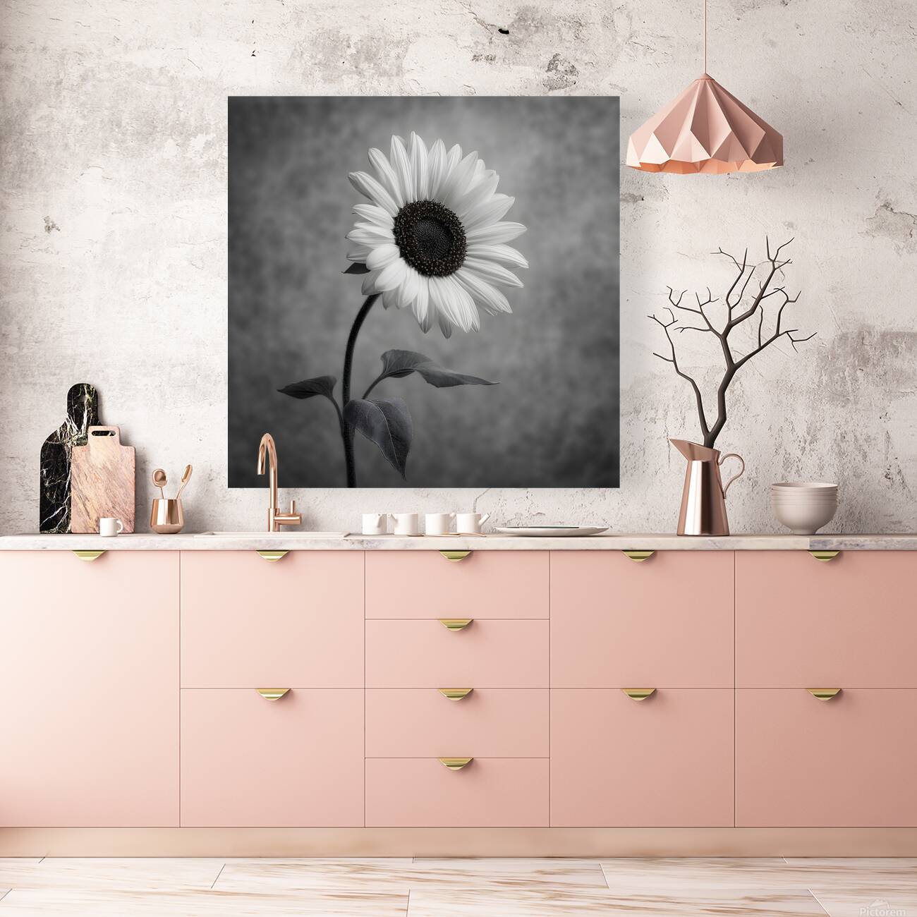 Sunflower Selfie 18 - Sunflower Portrait Art Prints Reproduction