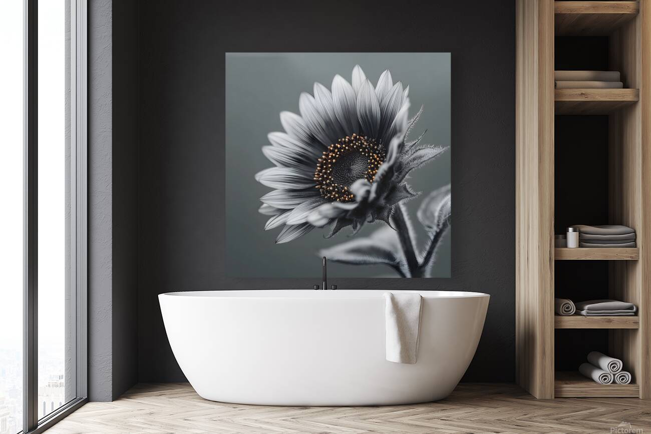 Sunflower Selfie 19 - Sunflower Portrait Art Prints Reproduction