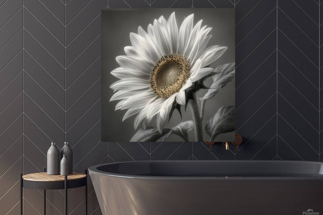 Sunflower Selfie 23 - Sunflower Portrait Art Prints Reproduction