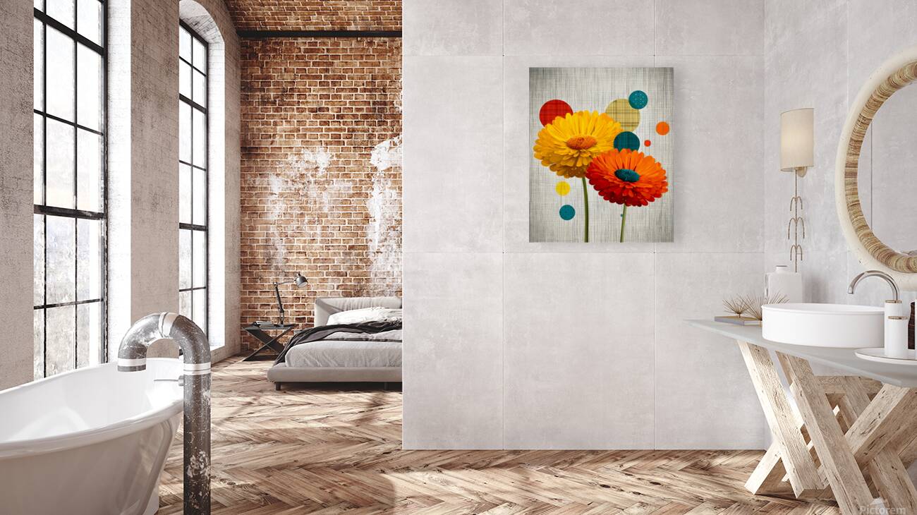 Daisy Pop – Modern Floral Art Print Reproduction