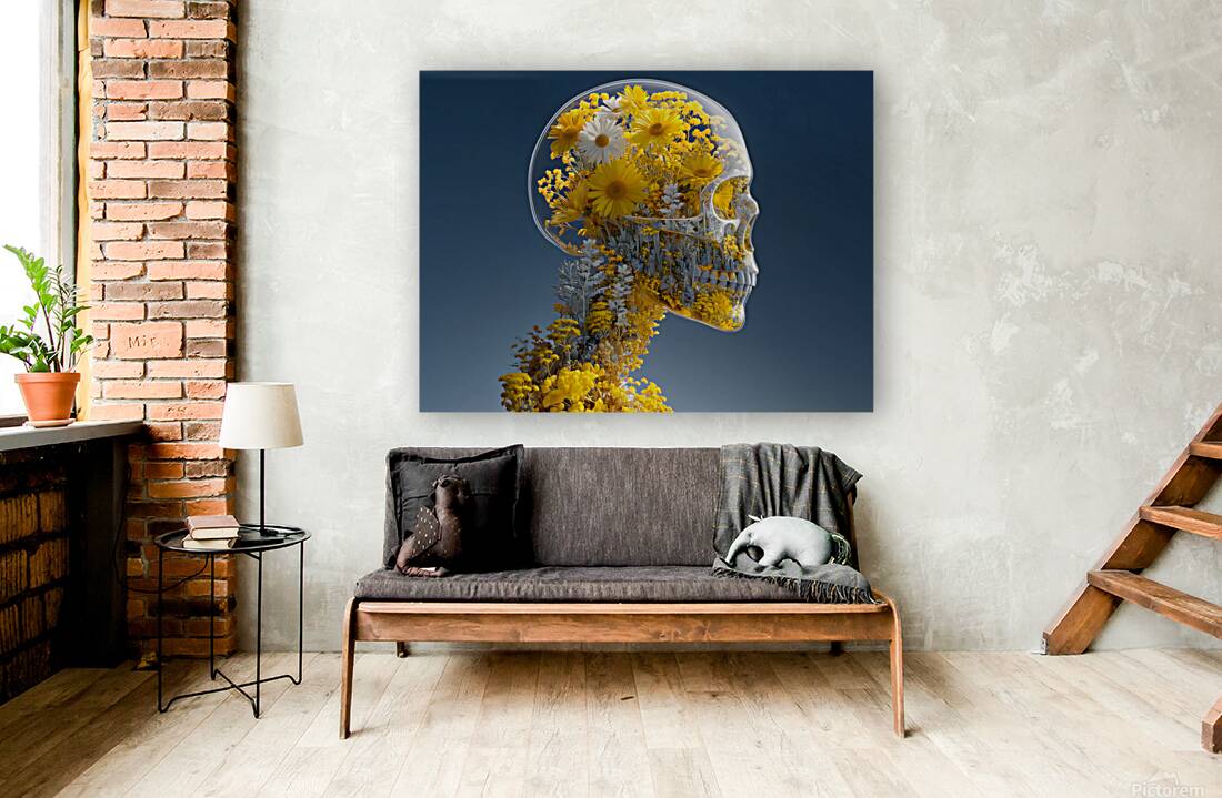 Thoughts in Bloom – Sugar Skull Art Print Reproduction