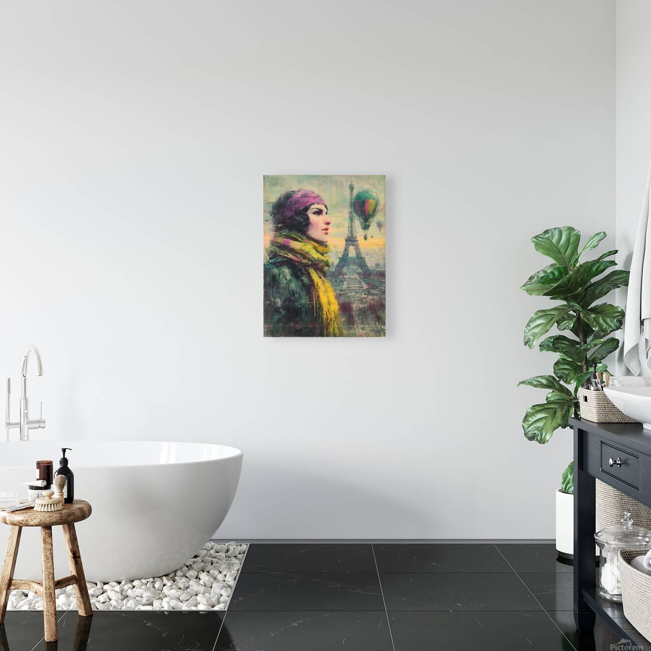 Against the Parisian Wind – Vintage Fashion Art Print Reproduction