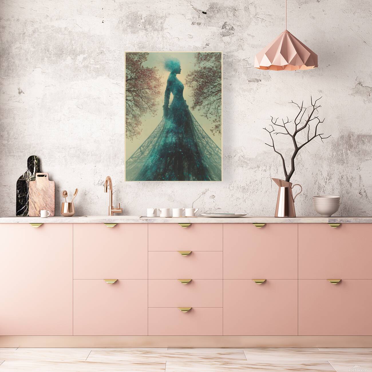 The Lady of Paris – Vintage Fashion Art Print Reproduction