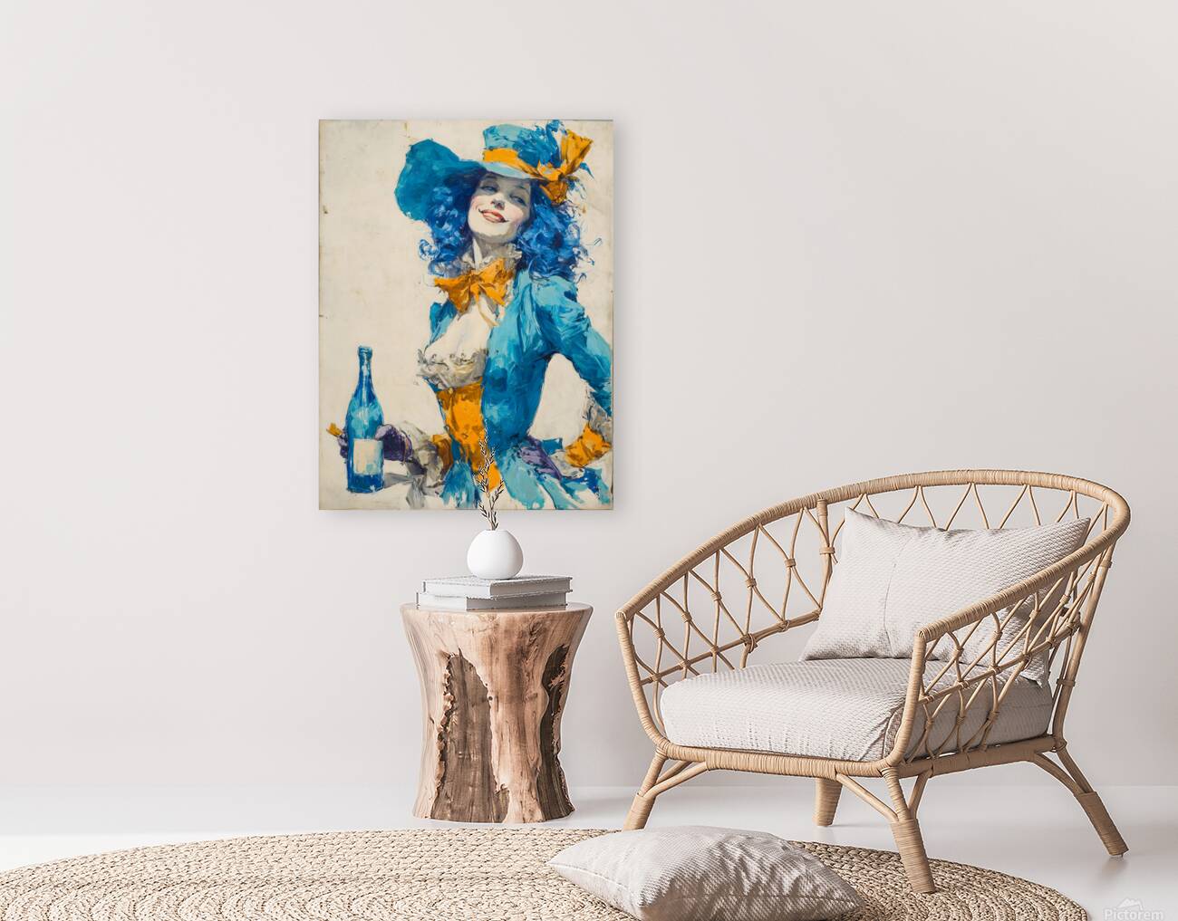 Sonrisa de Champan – Champagne Smile Vintage Poster Art Print Reproduction