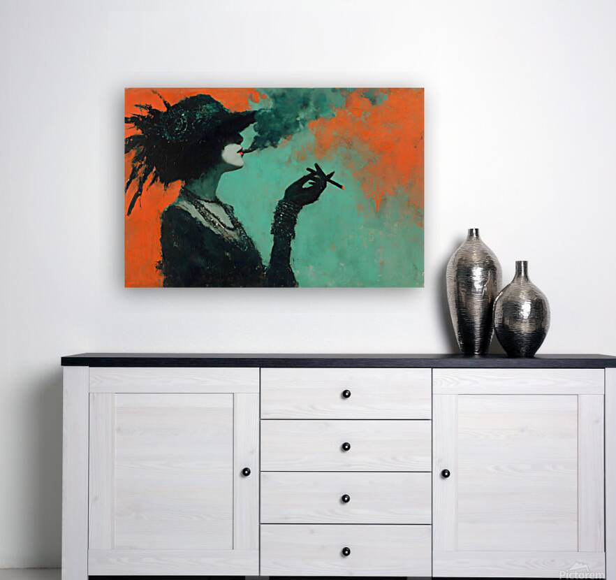 Sous le Chapeau Noir – Beneath the Black Hat Vintage Poster Art Print Reproduction