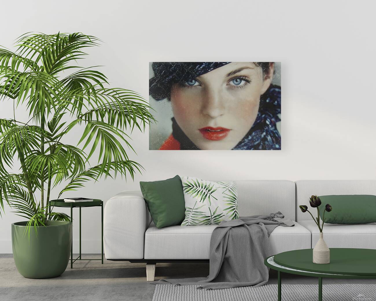 The Stare – Vintage Fashion Portrait Art Print Reproduction