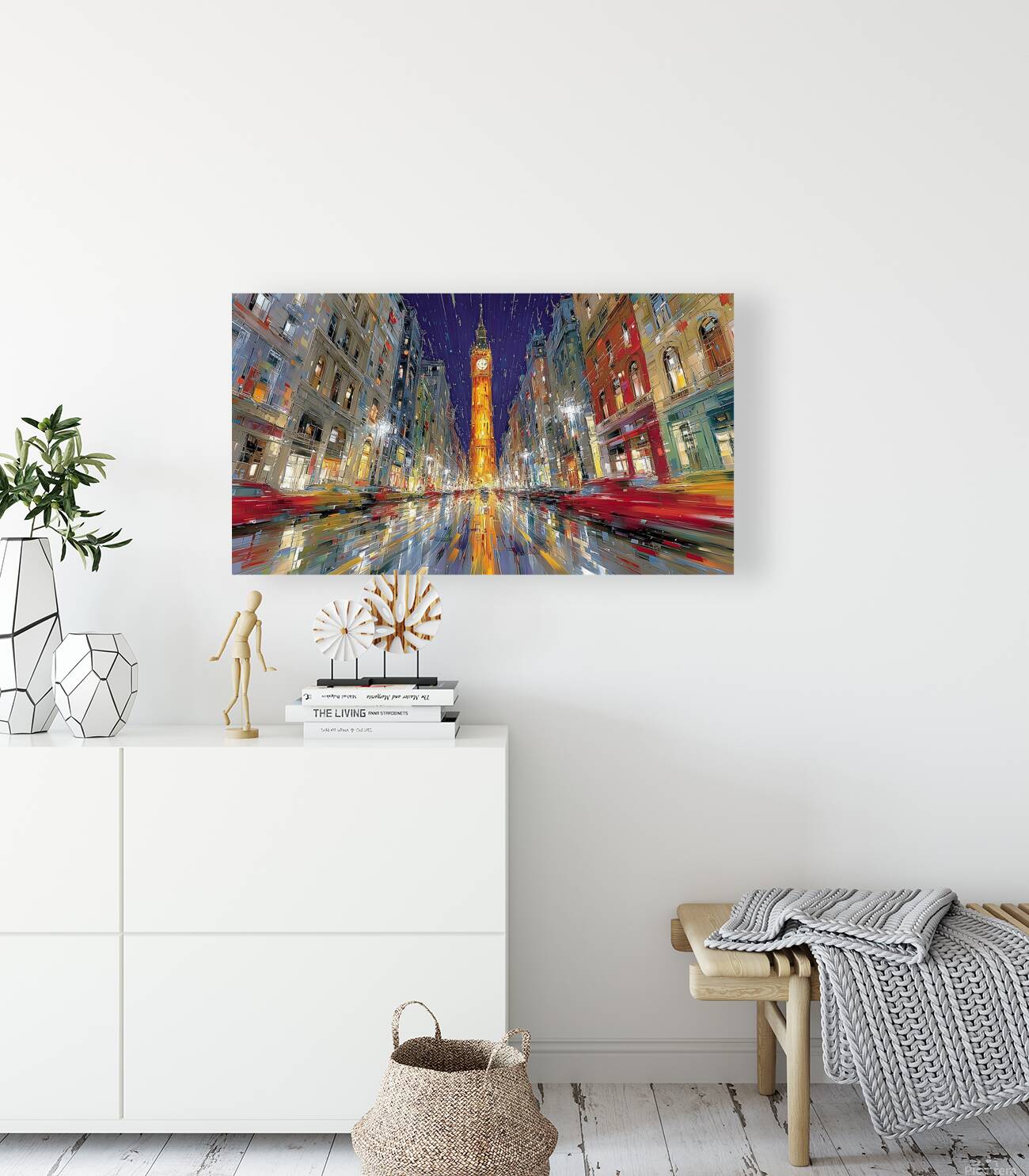 Timeless Motion Blur – Big Ben at Night Cityscape Art Print Reproduction