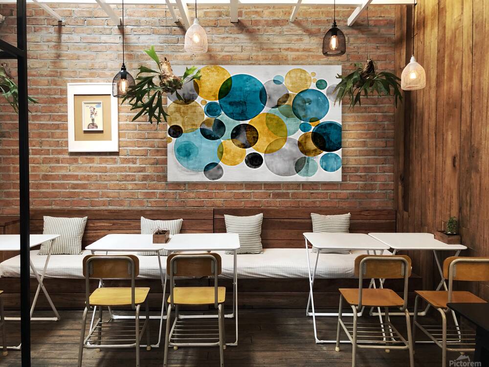 Circles in Balance – Modern Geometric Art Print Reproduction