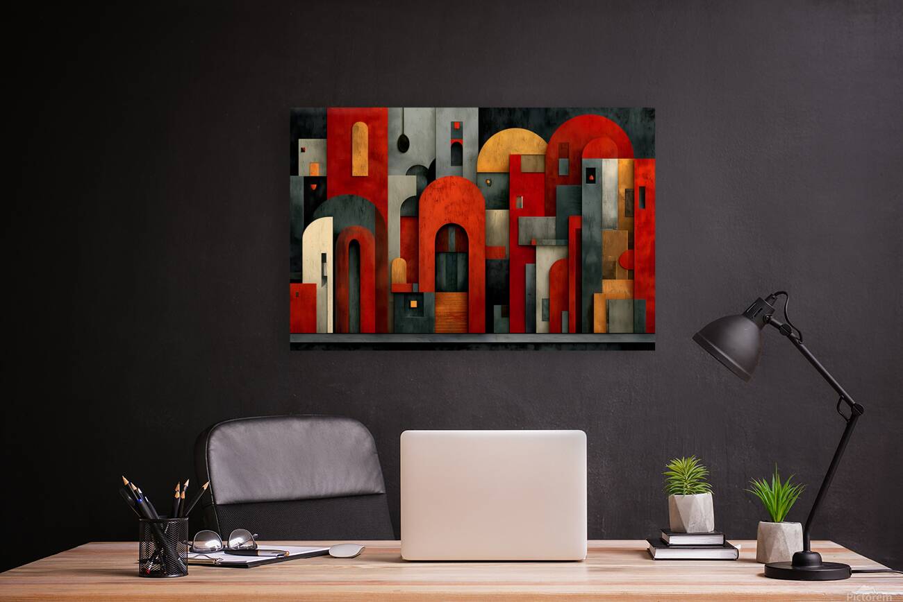 Modern Blocks – Architectural Abstraction Art Print Reproduction