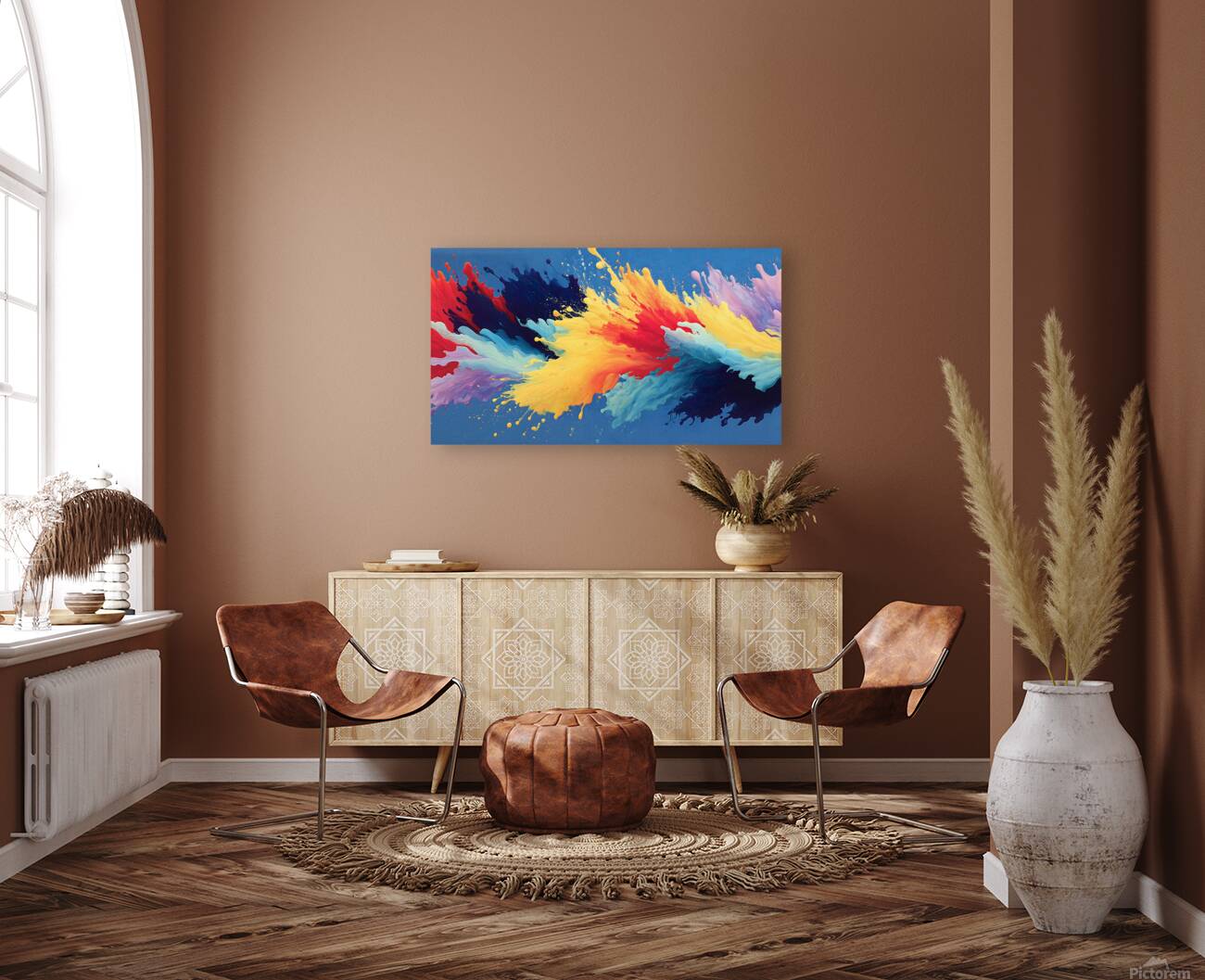 Prismatic Impact – Abstract Collision Art Print Reproduction