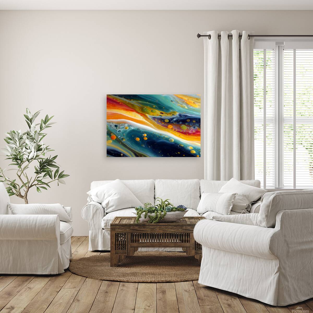 Nebula Runoff – Fluid Abstract Art Print Reproduction