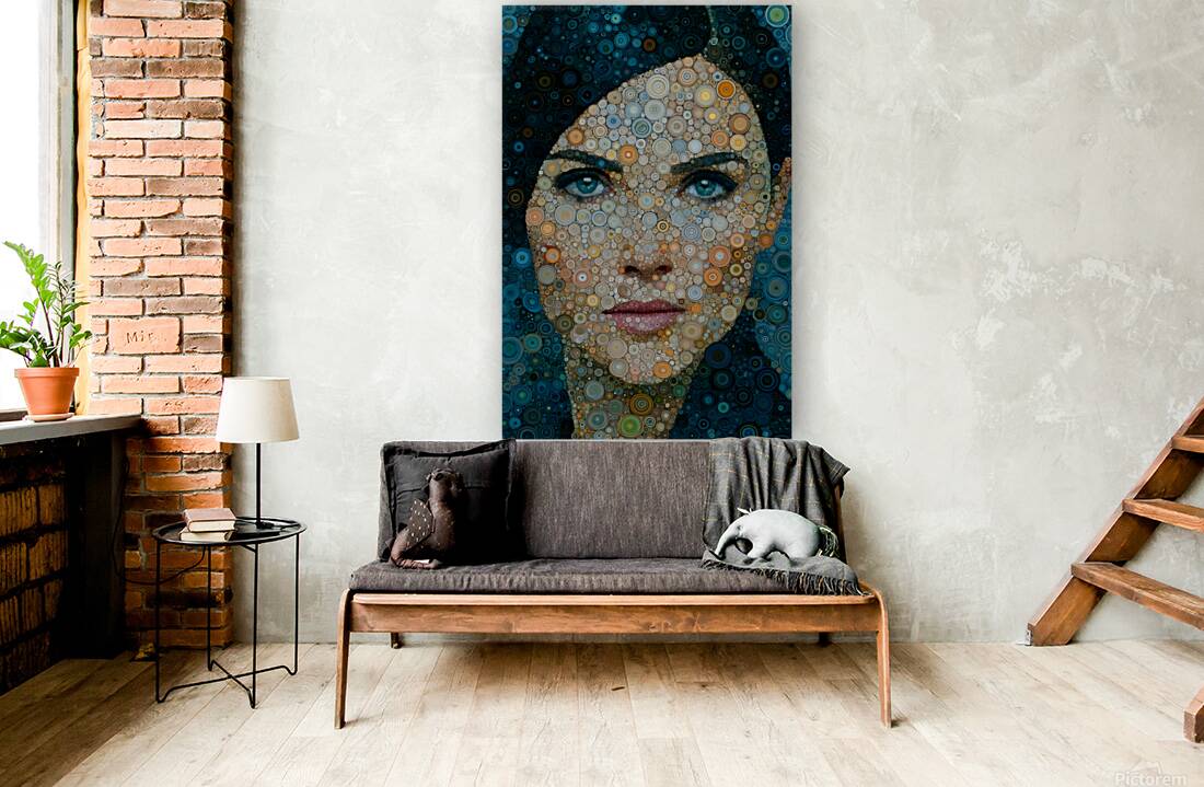 Circular Mosaic Portrait – Women’s Portrait Art Print Reproduction
