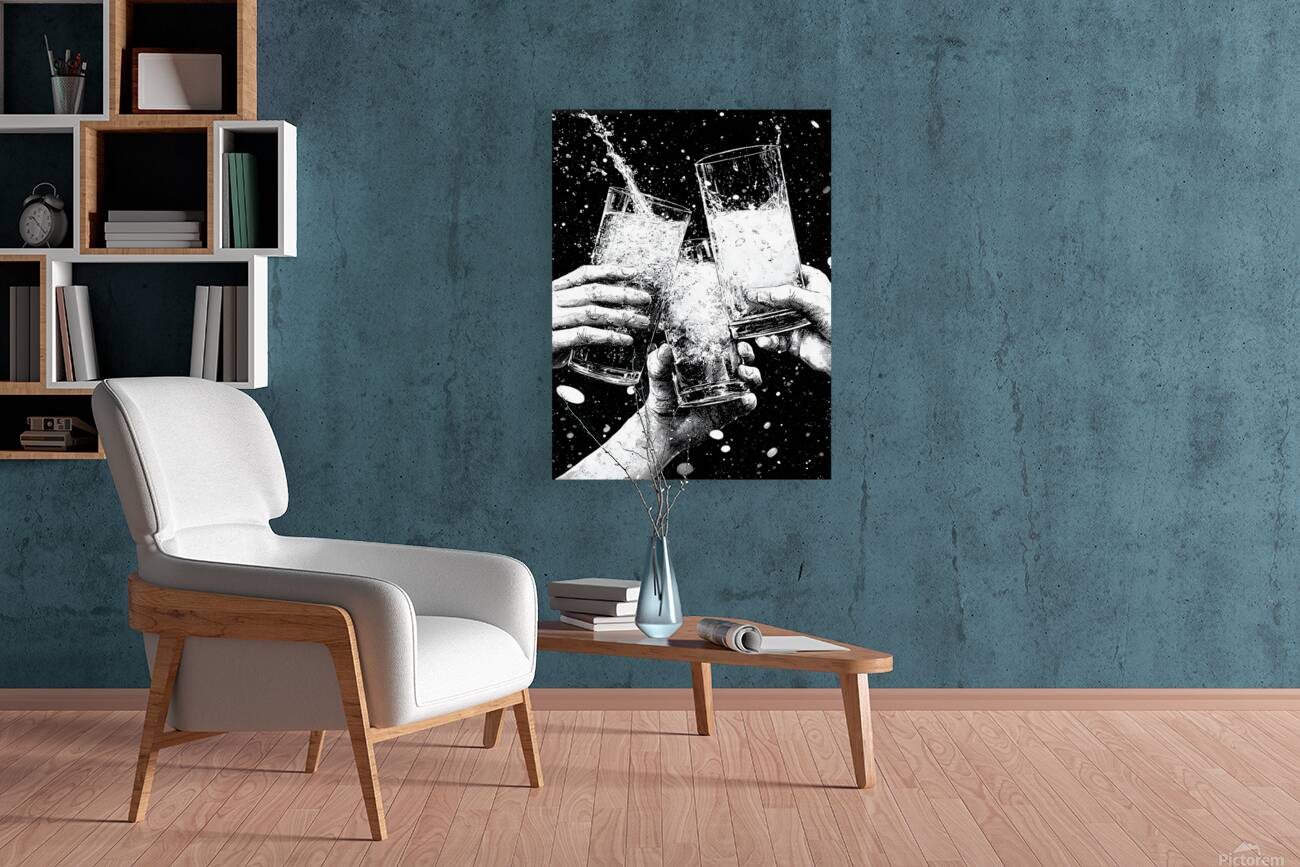 Cheers – Champagne Toast Art Print Reproduction