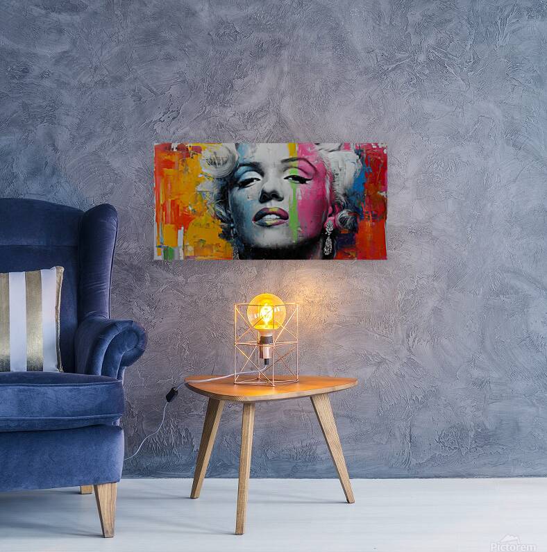 Marilyn Monroe – Neon Pop Glam Portrait Art Print Reproduction