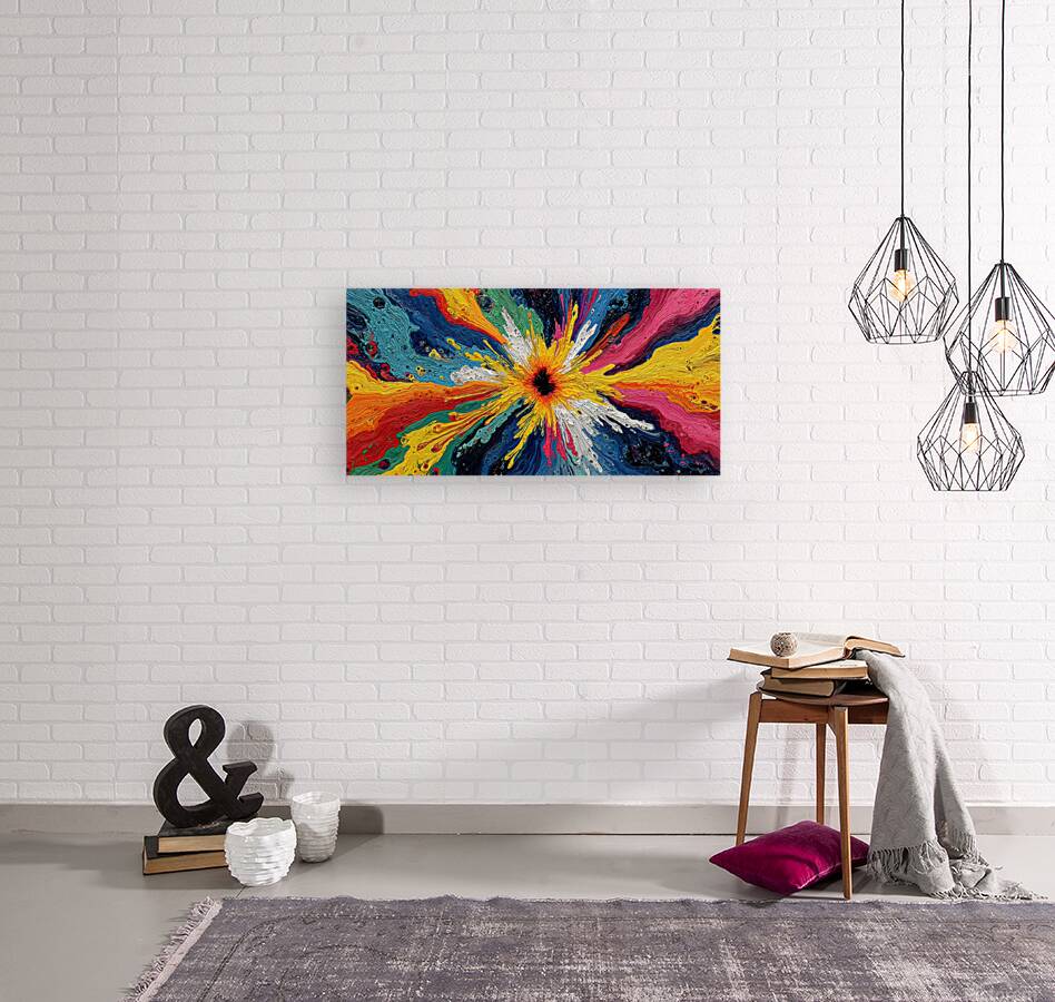 Supernova Sunburst – Vivid Fluid Abstract Print Reproduction
