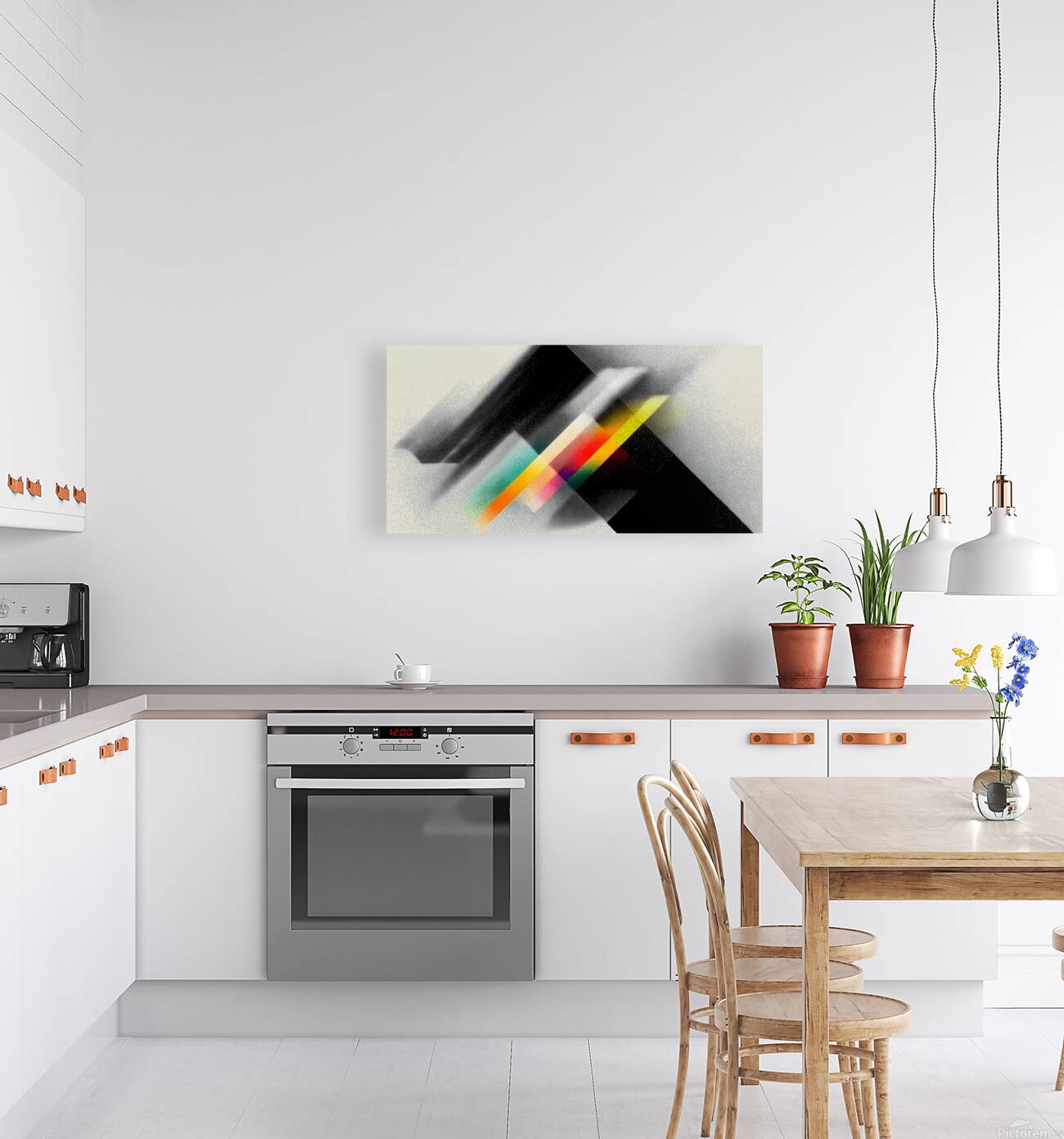 Prism Shift – Geometric Gradient Abstract Print Reproduction