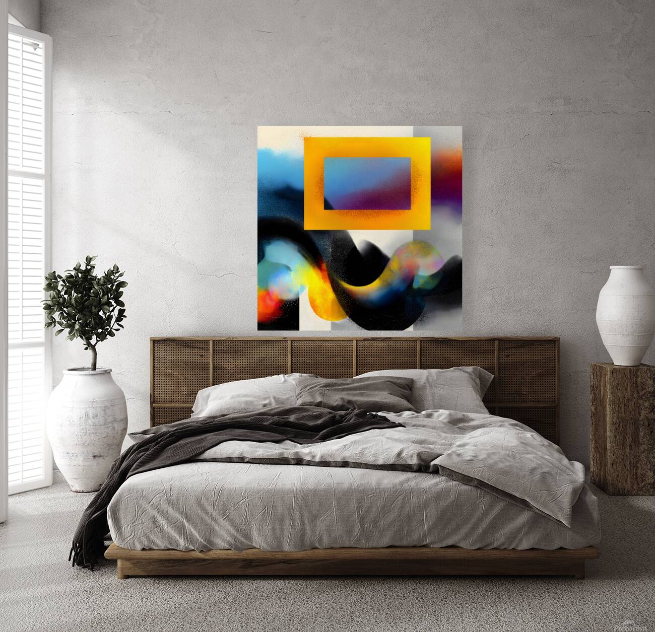 Framed Motion – Gradient Window Abstract Print. Reproduction