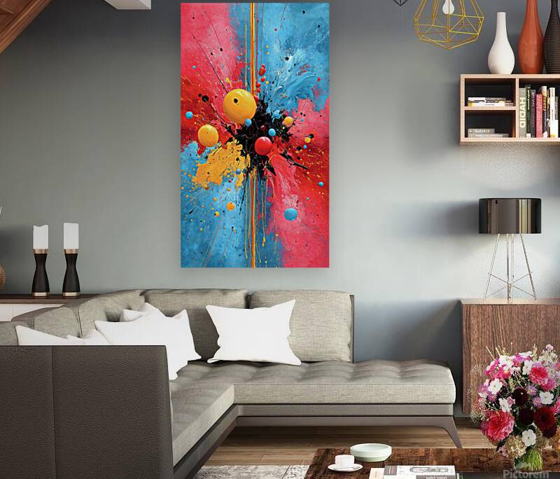 Impact Core – Primary Splash Abstract Print Reproduction