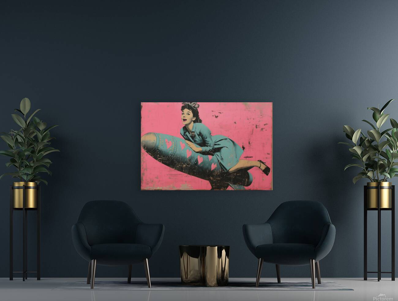 Bombshell Joyride – Pop Art Pin-Up Print Reproduction