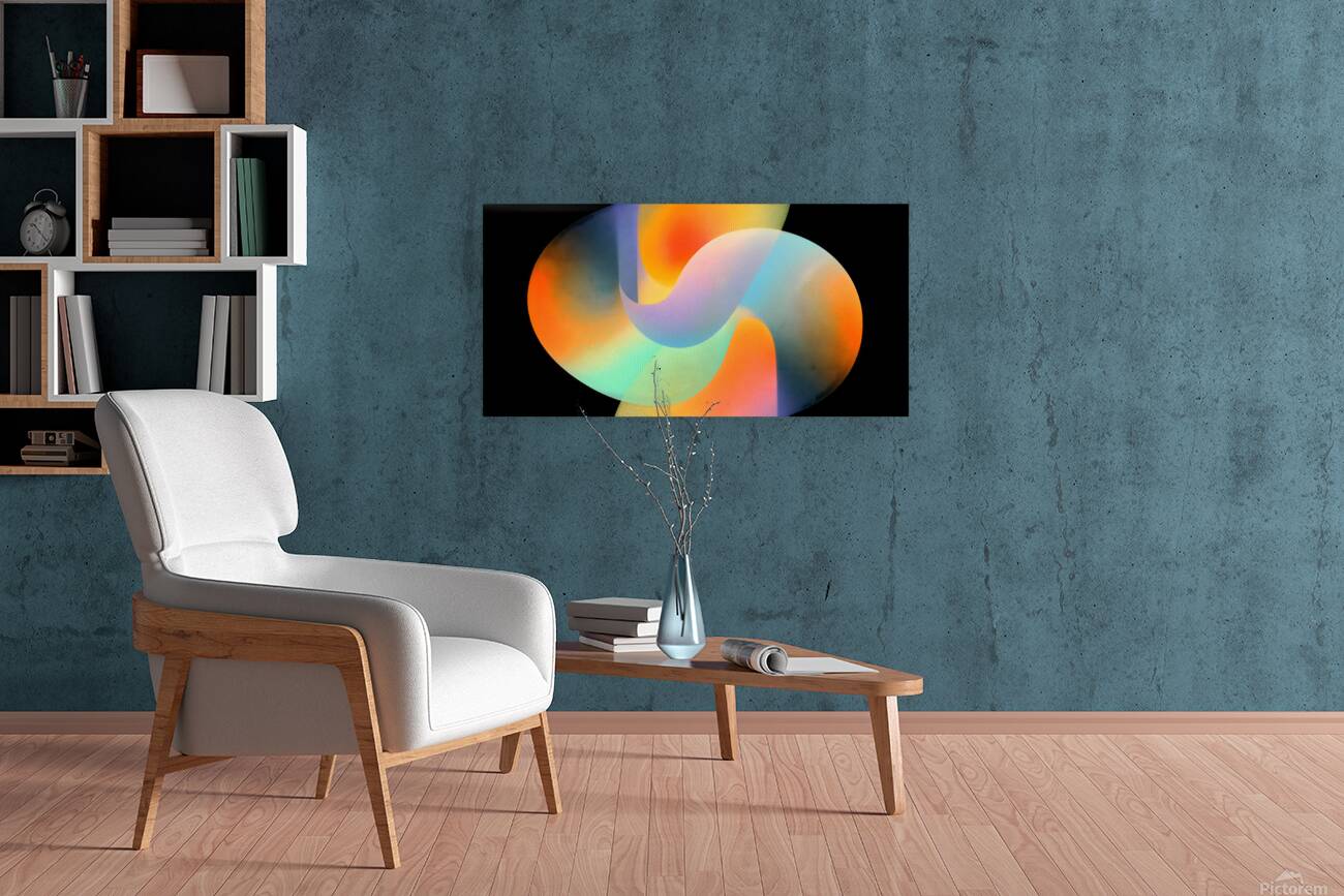 Chromatic Synergy – Gradient Orbital Abstract Print Reproduction