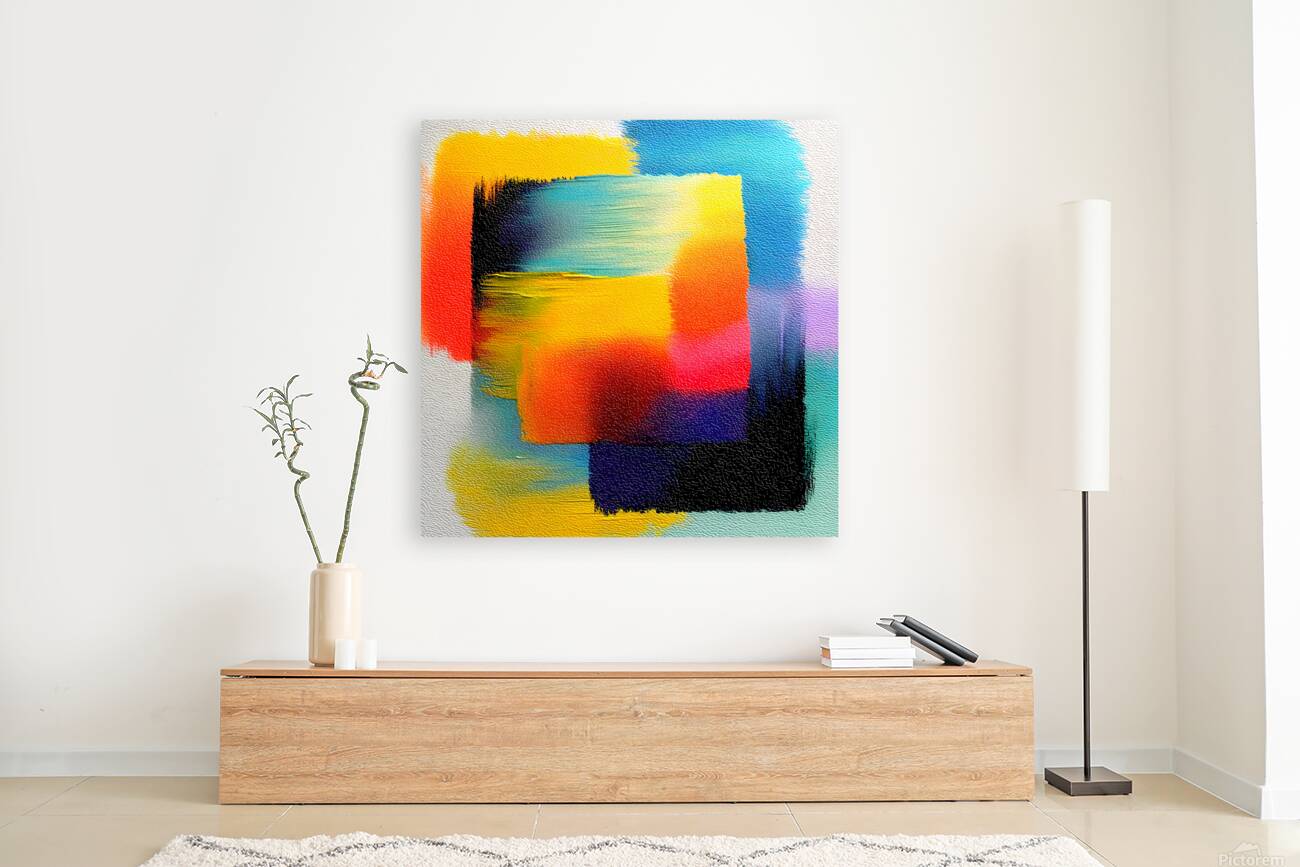 Chromatic Blocks VI – Patchwork Abstract Print Reproduction