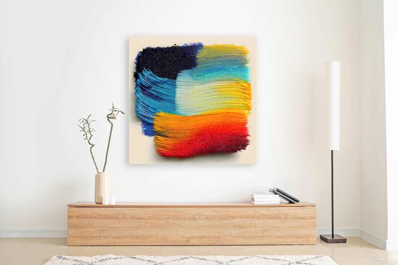 Chromatic Blocks IX – Patchwork Abstract Print Reproduction