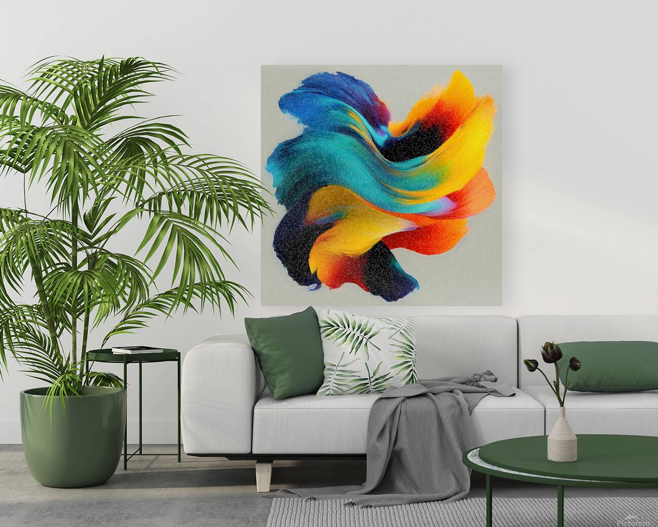 Chromatic Blocks IV  – Patchwork Abstract Print Reproduction