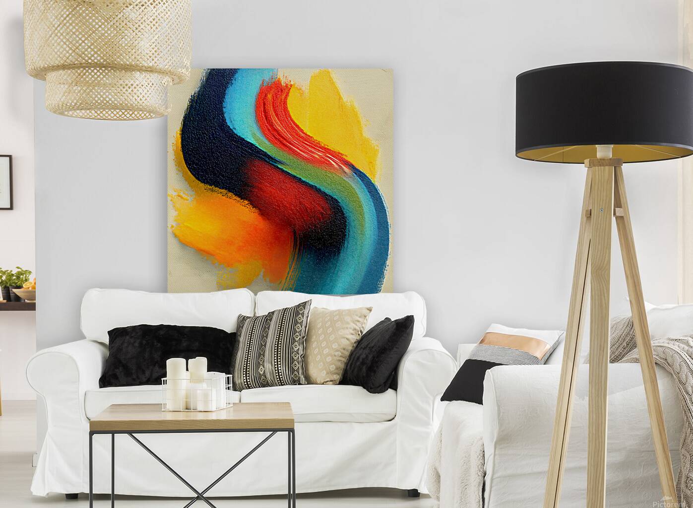 Chromatic Blocks VII – Patchwork Abstract Print Reproduction