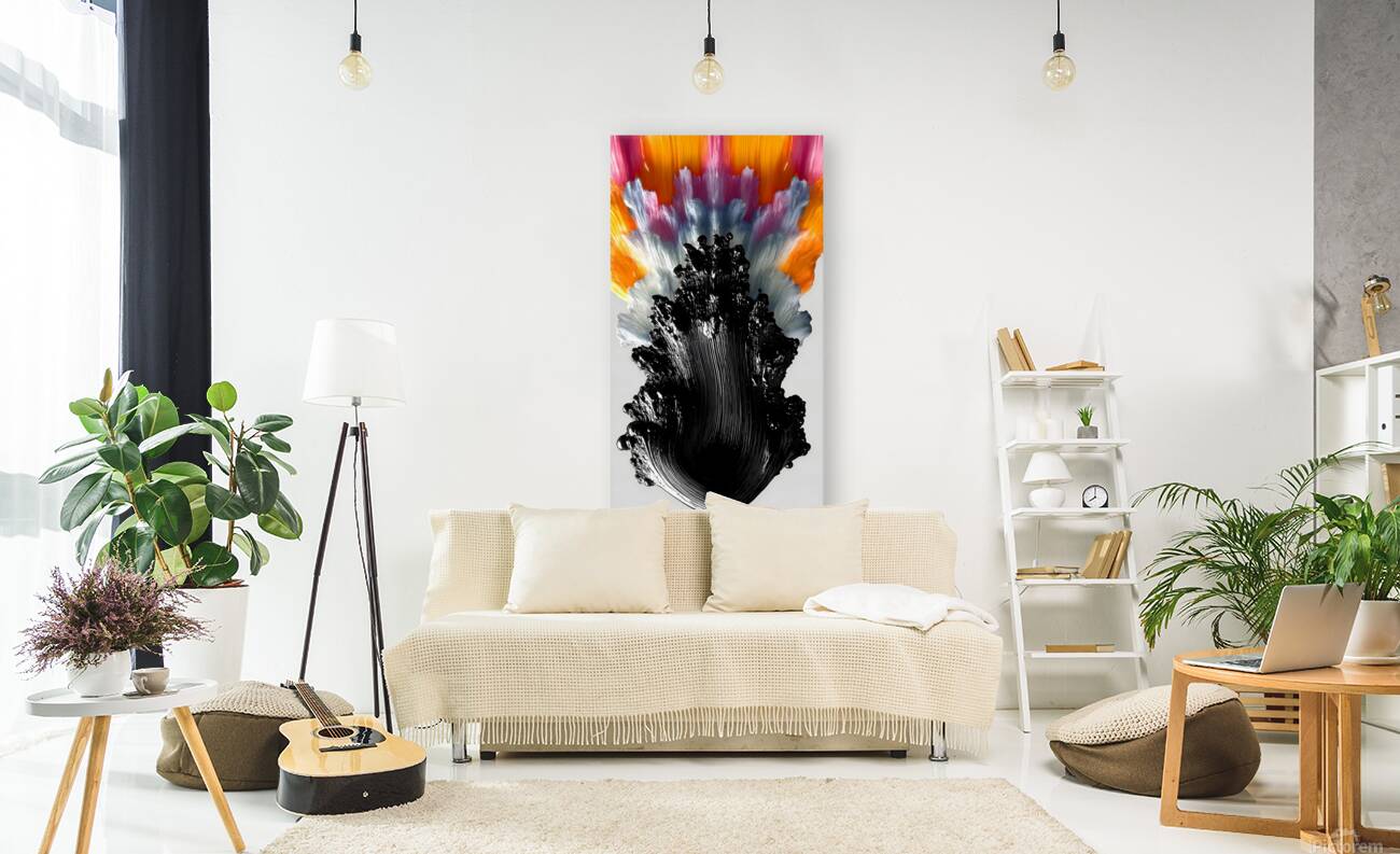 Chromaflare Plume – Abstract Paint Burst Print Reproduction