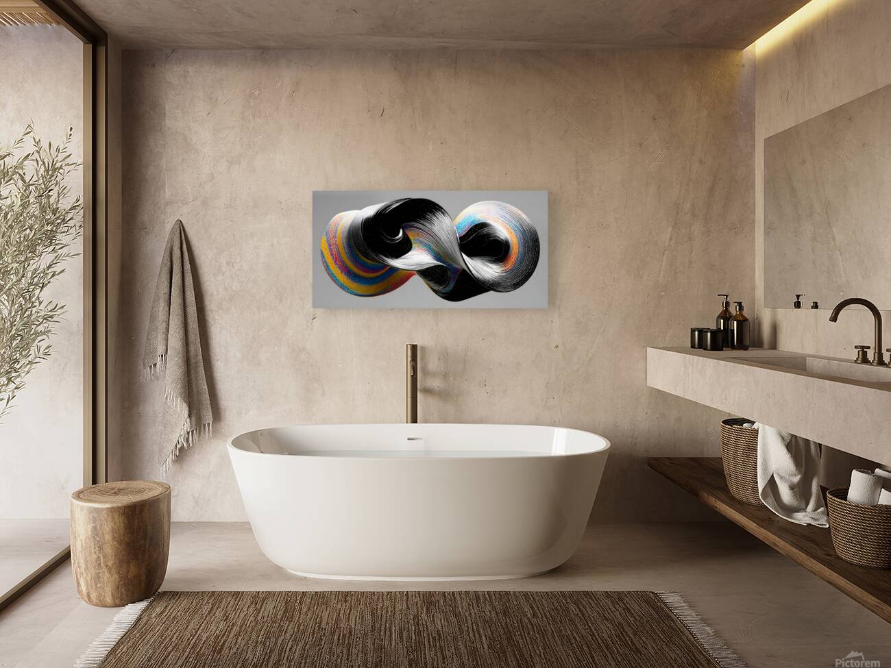 Continuum Loop – Monochrome Infinity Print Reproduction