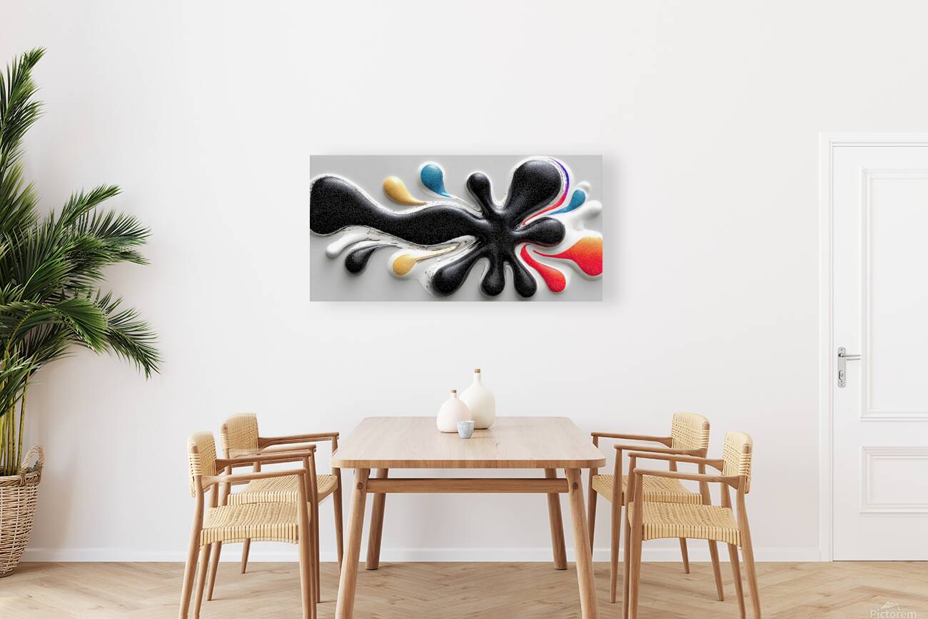 Melted Orbit – Playful Drip Abstract Print Reproduction