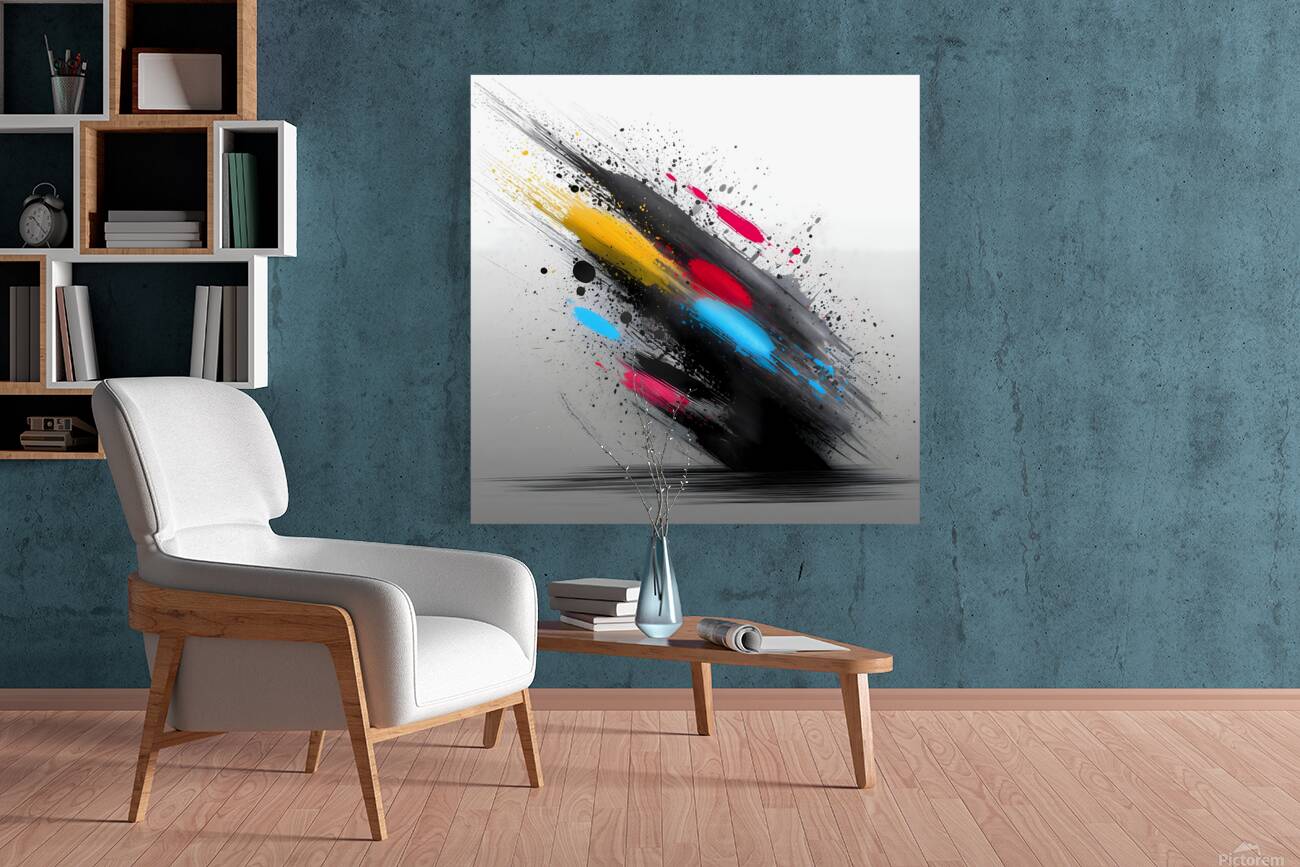 Impact Vector – Color Burst on Gray Print Reproduction