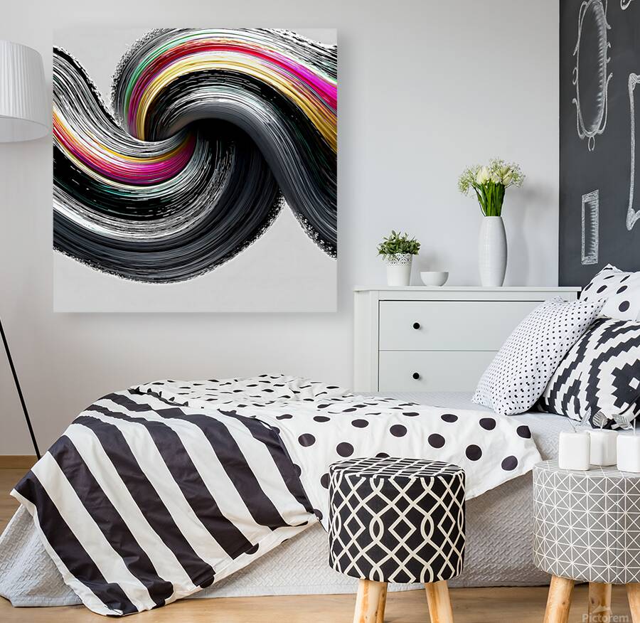 Chromatic Helix – Color-Twist Abstract Print Reproduction