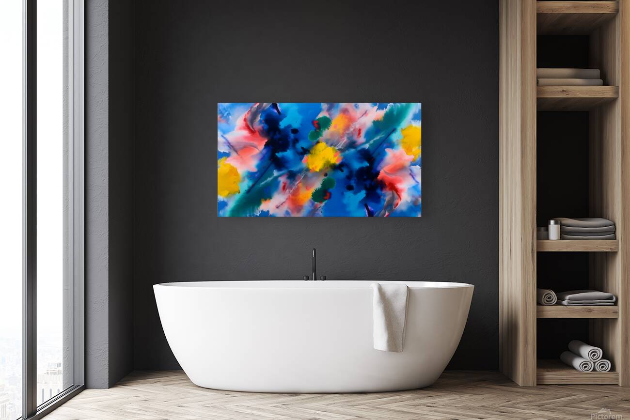 Prismatic Mist – Watercolor Cloud Abstract Print Reproduction