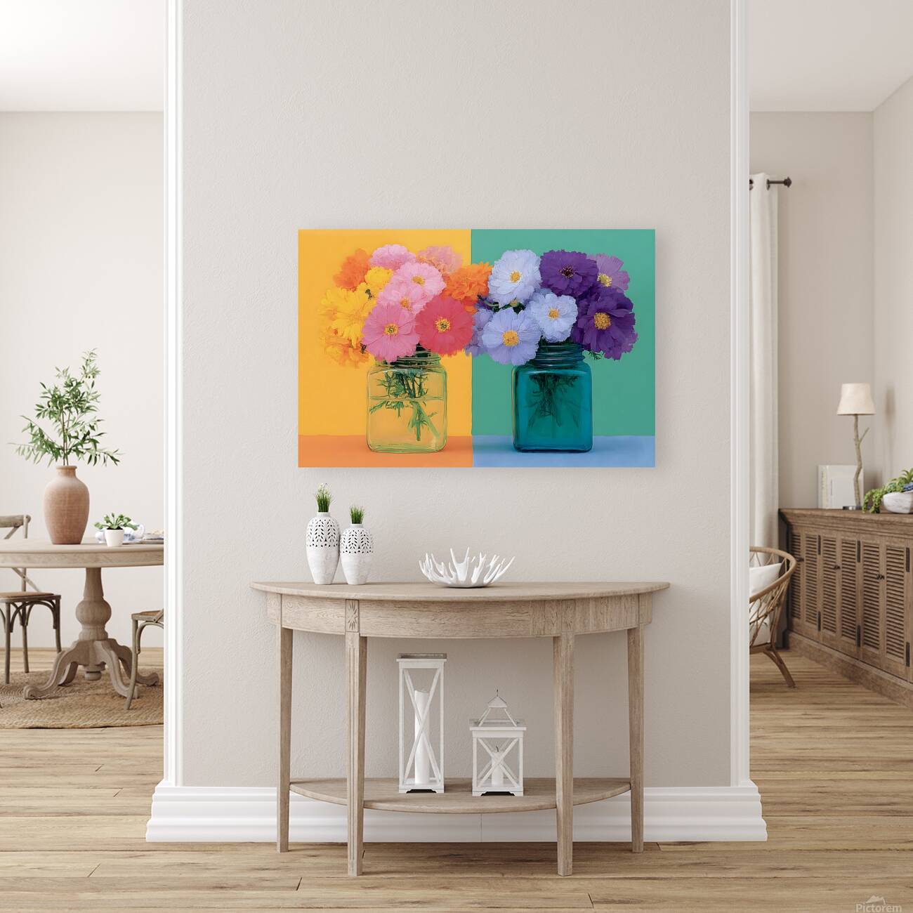 Sunny Duo – Pastel Pop Bouquet Print Reproduction