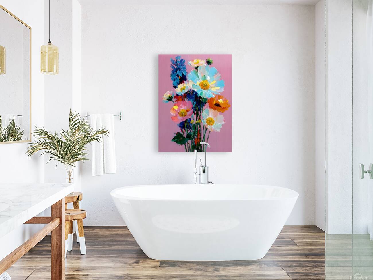 Pink Room Bouquet – Floral Still Life Print Reproduction