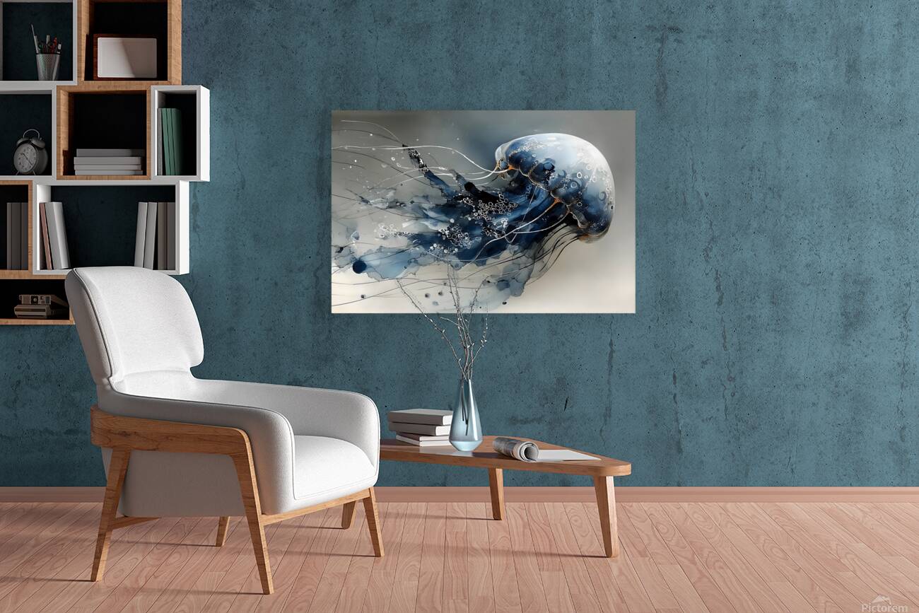 Weightless Grace – Abstract Jellyfish Print Reproduction