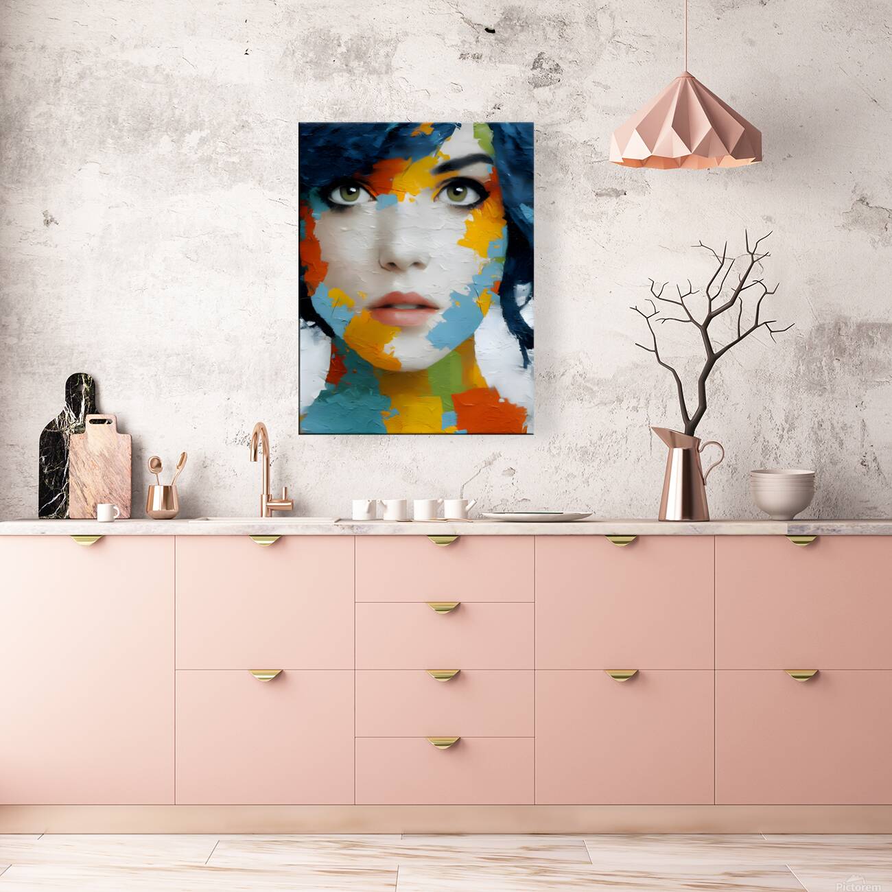 Faces of Panic II – Pop Expressionism Print Reproduction