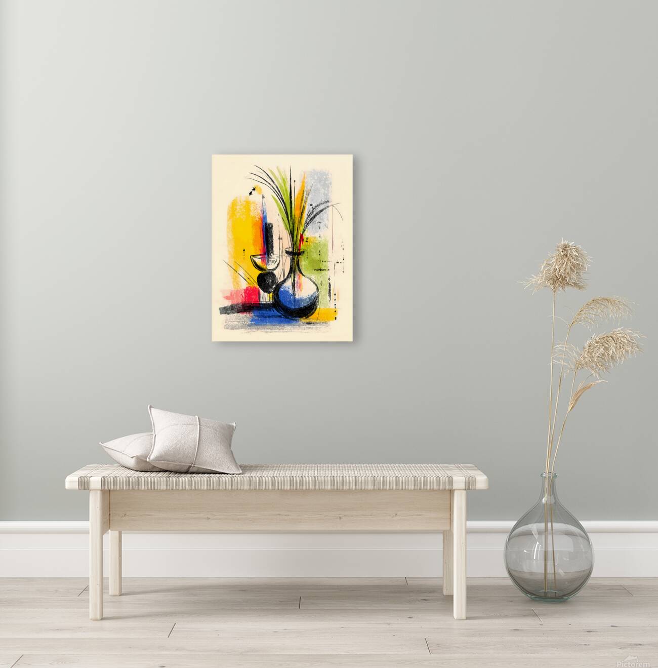 Studio Still – Abstract Vase Composition Print Reproduction