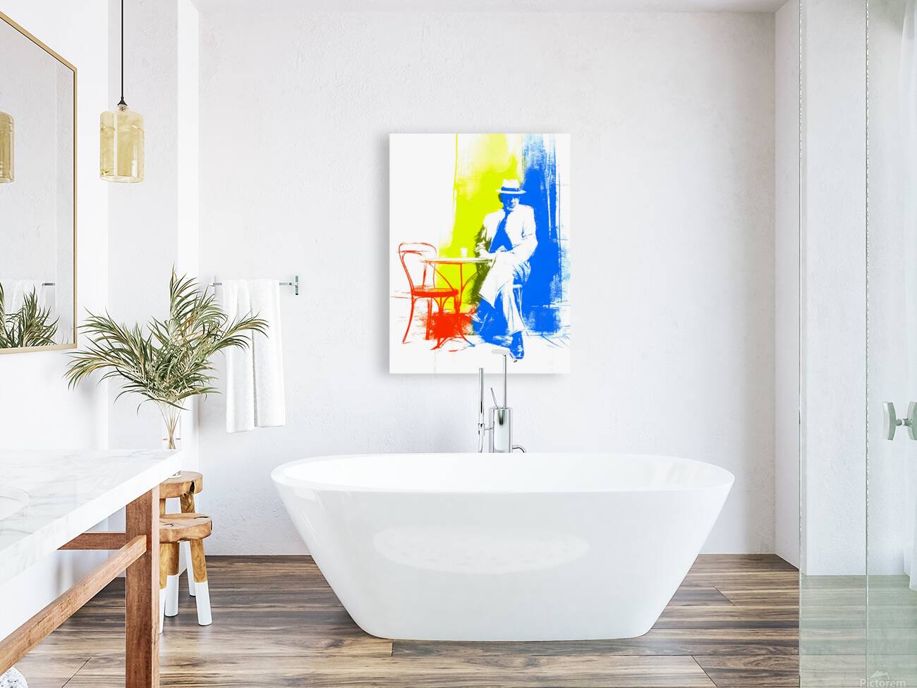 Cafe Chromatique – Modern Abstract Gentleman Print Reproduction
