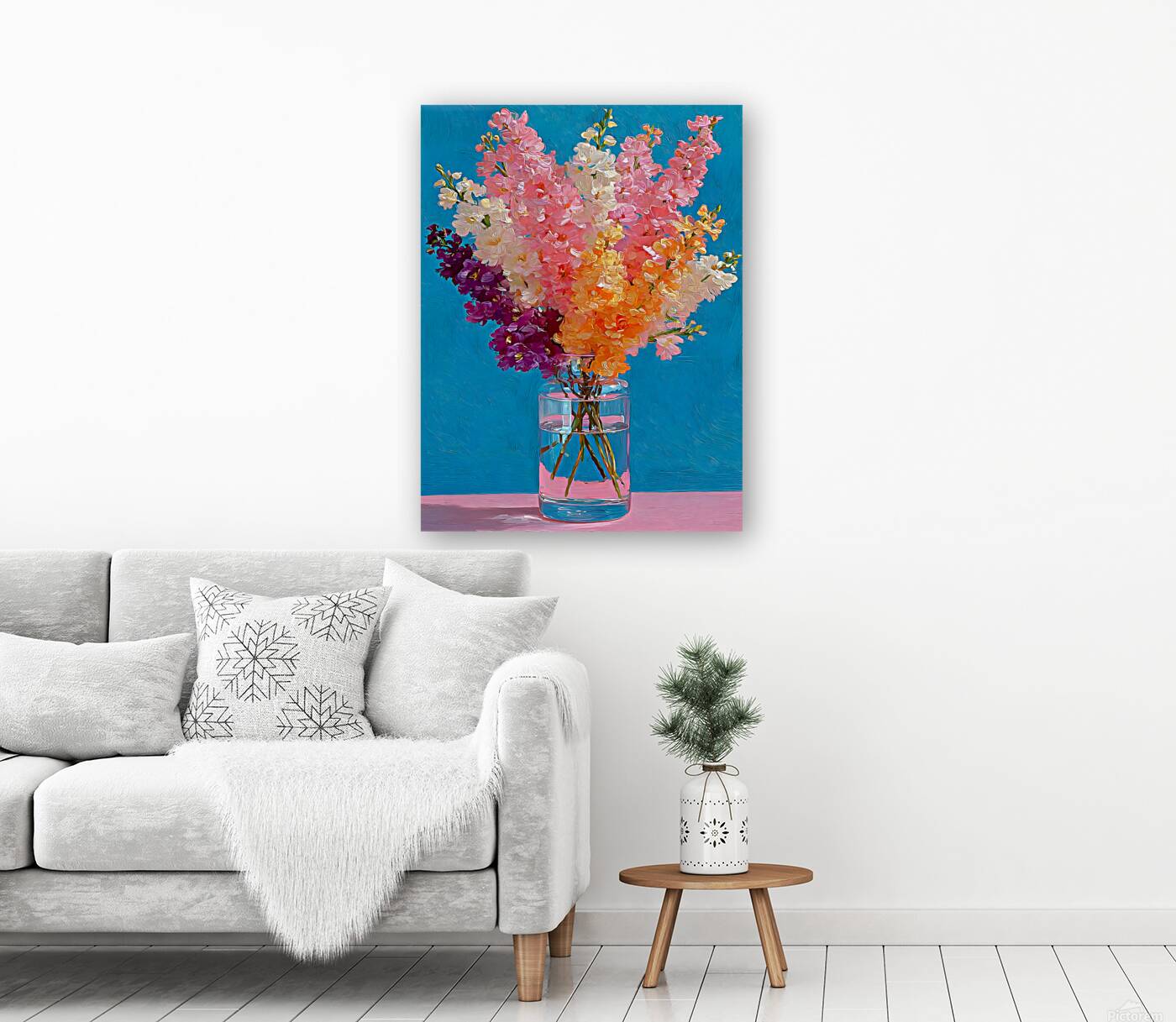 Spectrum Bloom – Multicolor Bouquet Print Reproduction