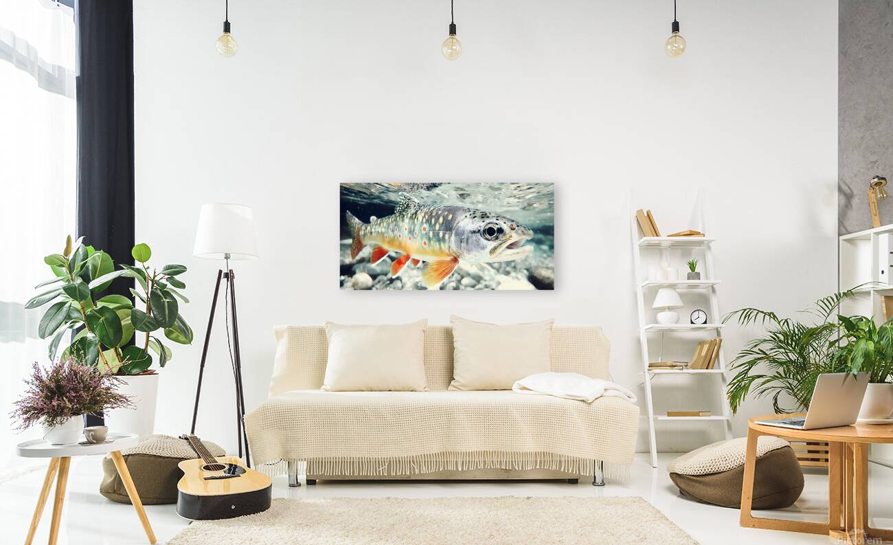Into the Current – Trout Print Reproduction