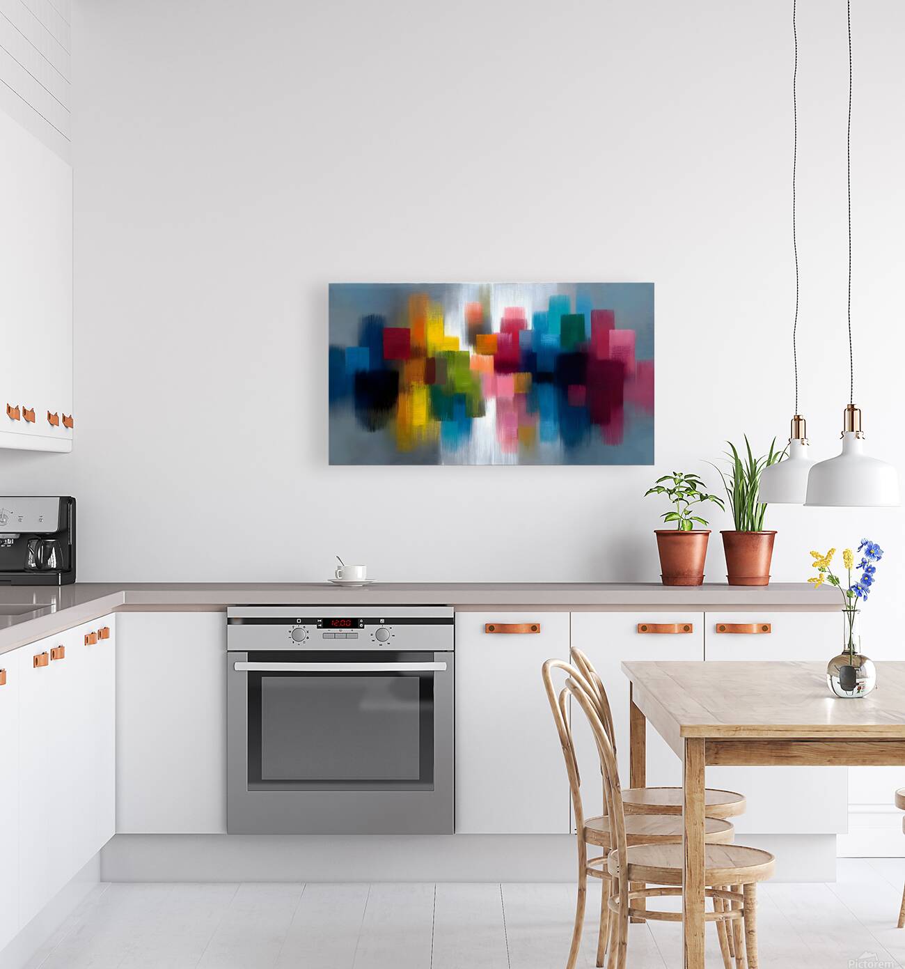 City Echoes - Color Block Abstract Print Reproduction