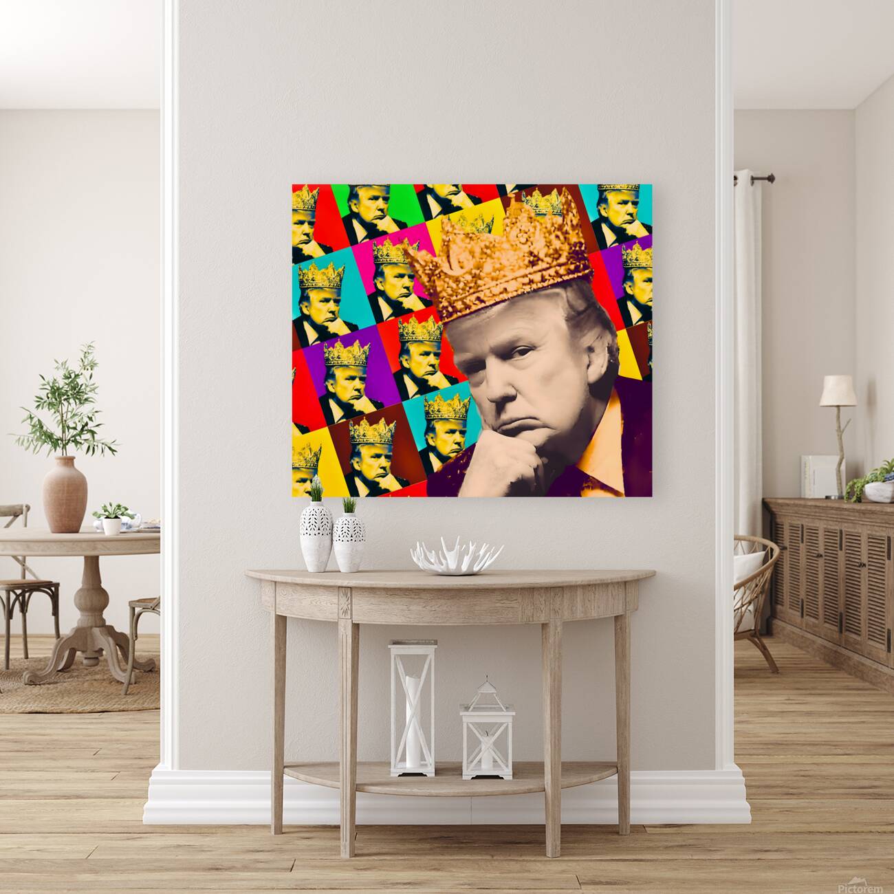 Crowned Pop - Trump Portrait Print Reproduction