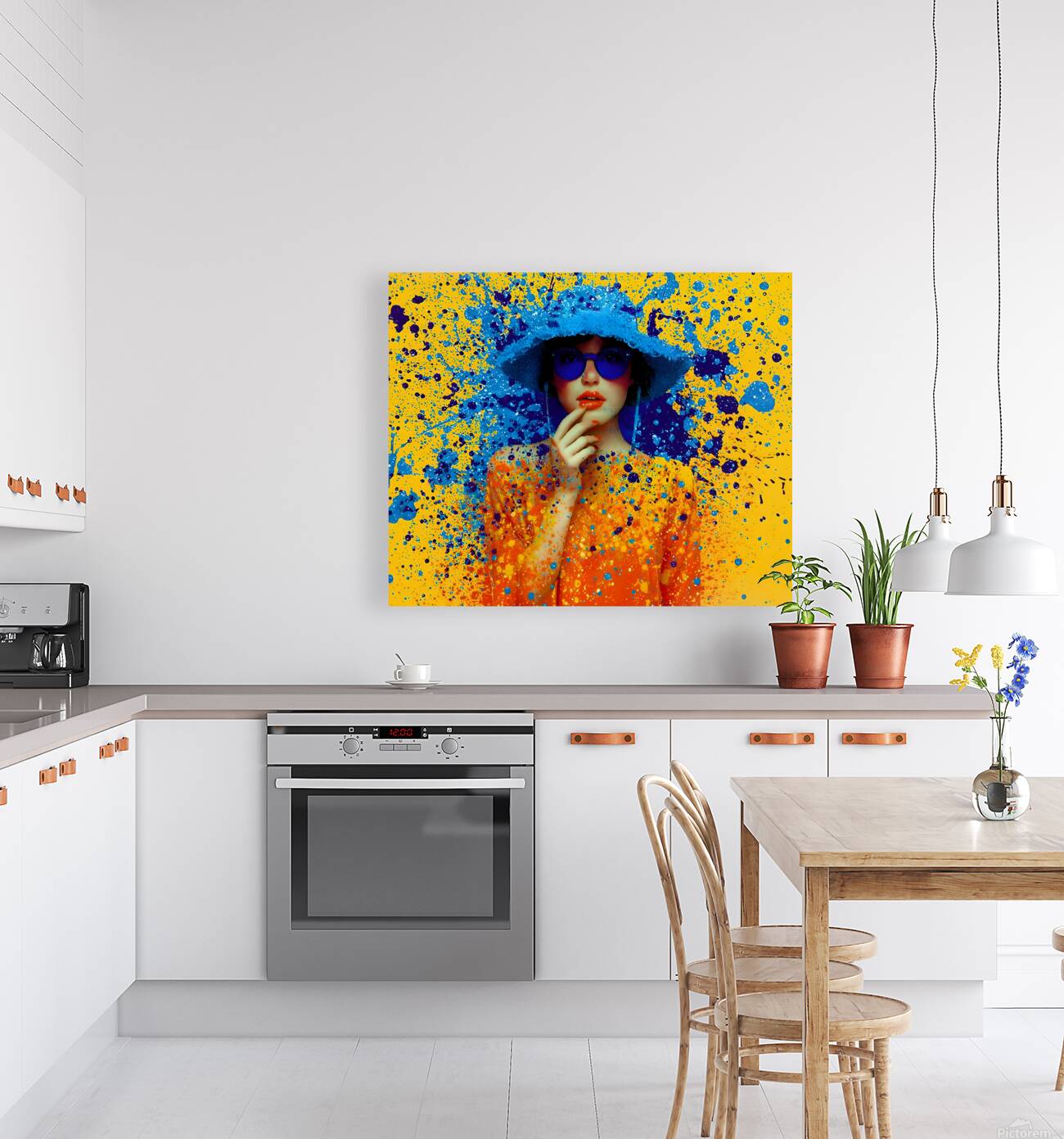 Vivid Rebellion – Color Splash Portrait Print Reproduction