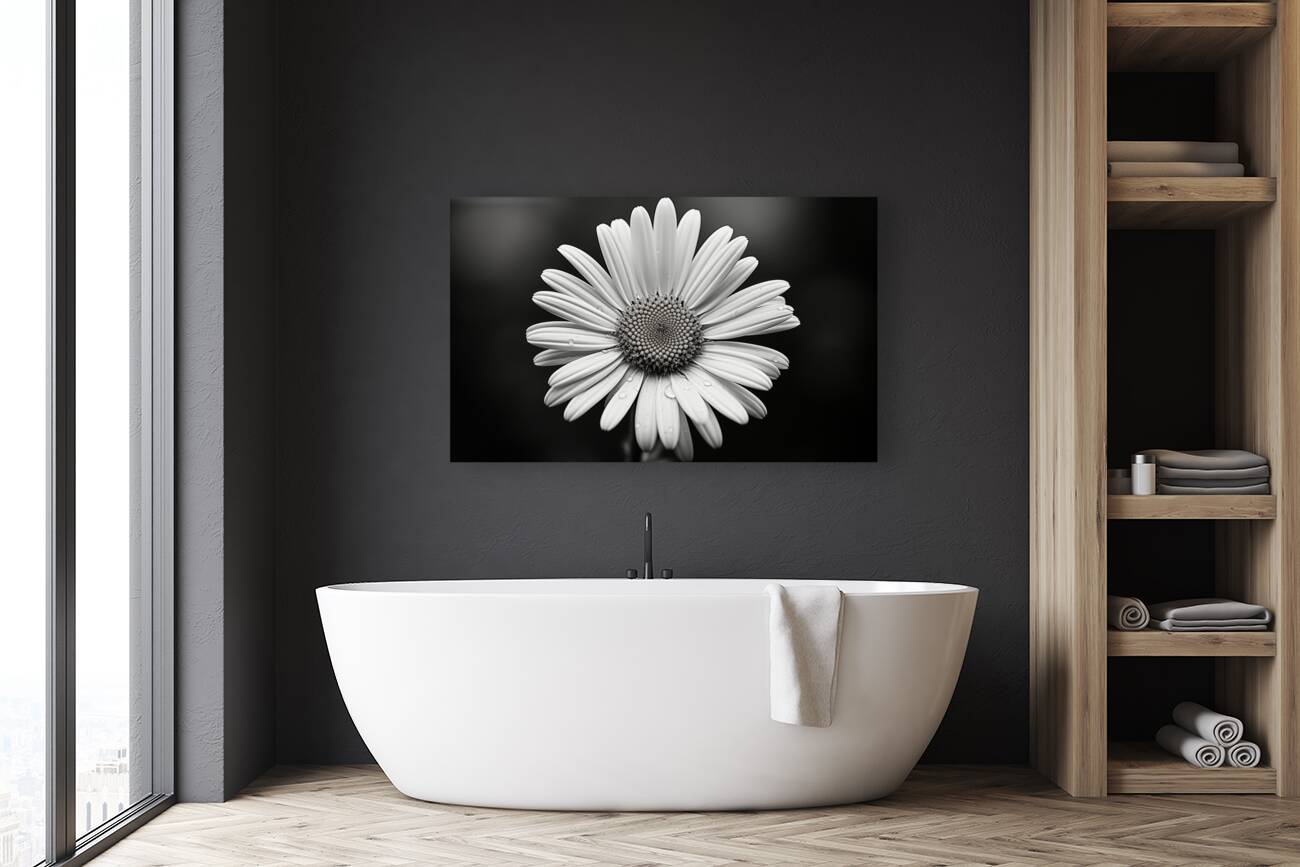 Petals of Memory – Vintage Daisy Landscape Print Reproduction