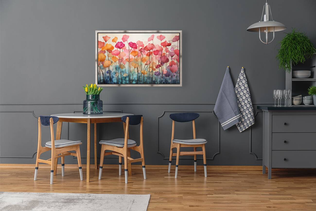 Petals in Paradise – Pastel Garden Abstract Print Reproduction