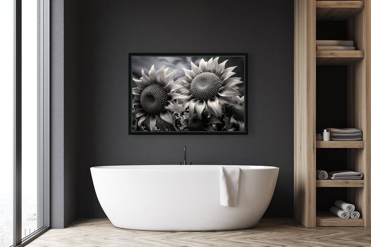 Sunlit Shadows – Dual Sunflower Study Print Reproduction