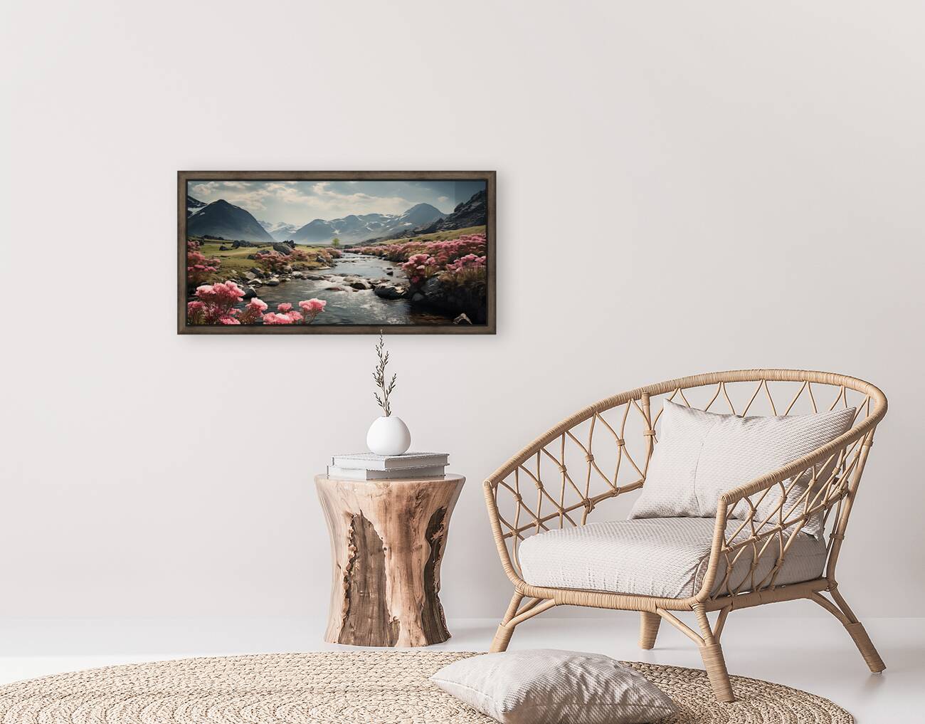 Valley of Serenity – Mountain Lake Landscape Print Reproduction